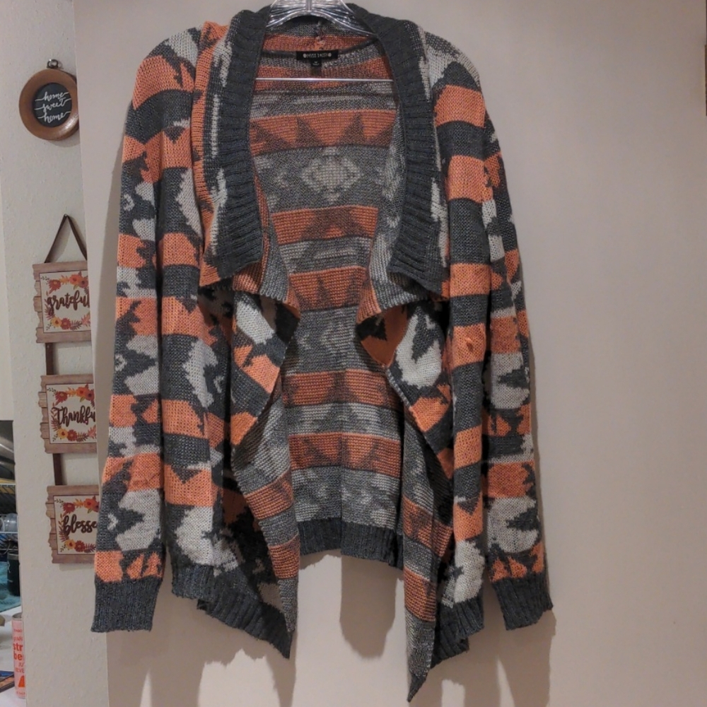 Cascading front Cardigan Sweater